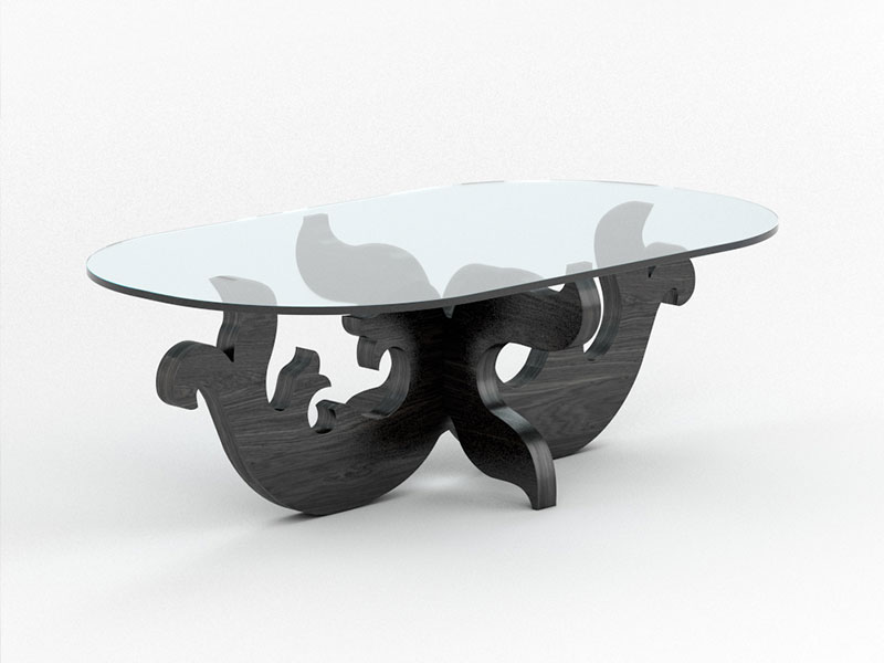 Eva Zeisel Cofee Table 3D Rendering